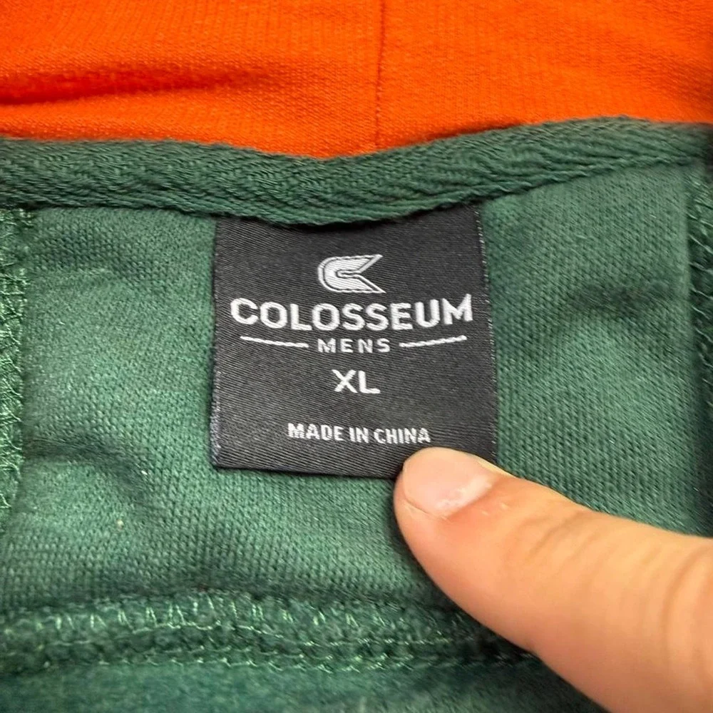 Colosseum Miami Hurricanes Lace-Up Hoodie Men's XL - Picture 2 of 6